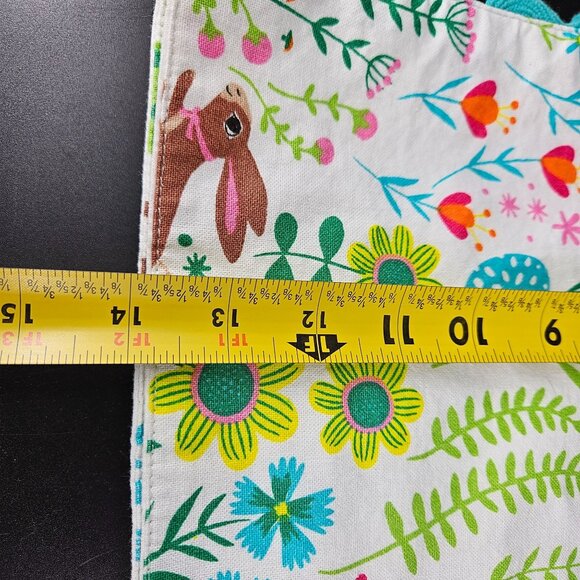 Fabric Placemats Spring Easter Bunny Egg Flowers Blue White Decor 14x17 Lot 7 - Picture 10 of 11